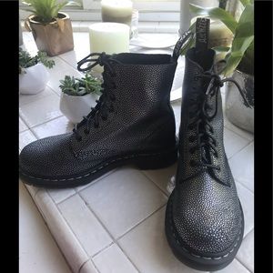 Silver pebbled Dr Martens. Make an offer!